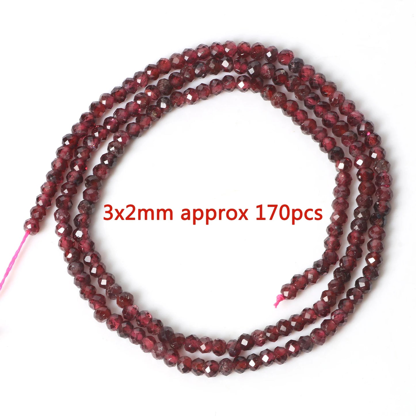 Naturel Garnet ädelsten pärlor