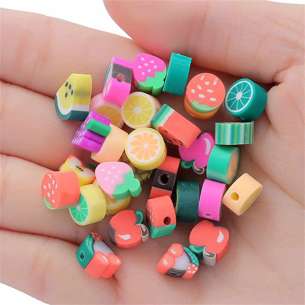 Pärlor frukt mix polymer lera