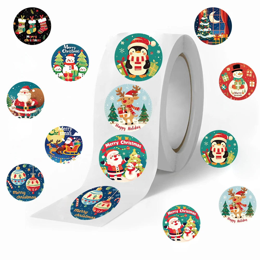 Sticker roll Christmas motif