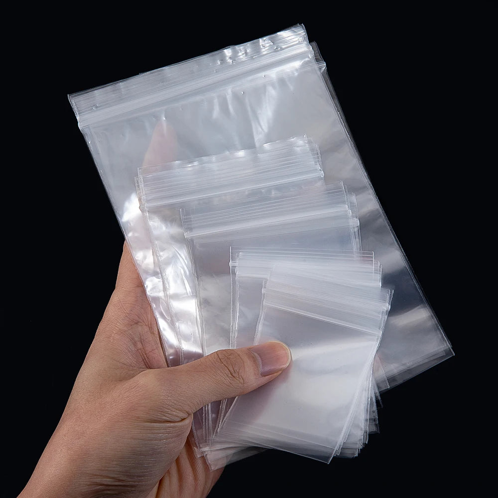 50pcs zip lock bags different sizes