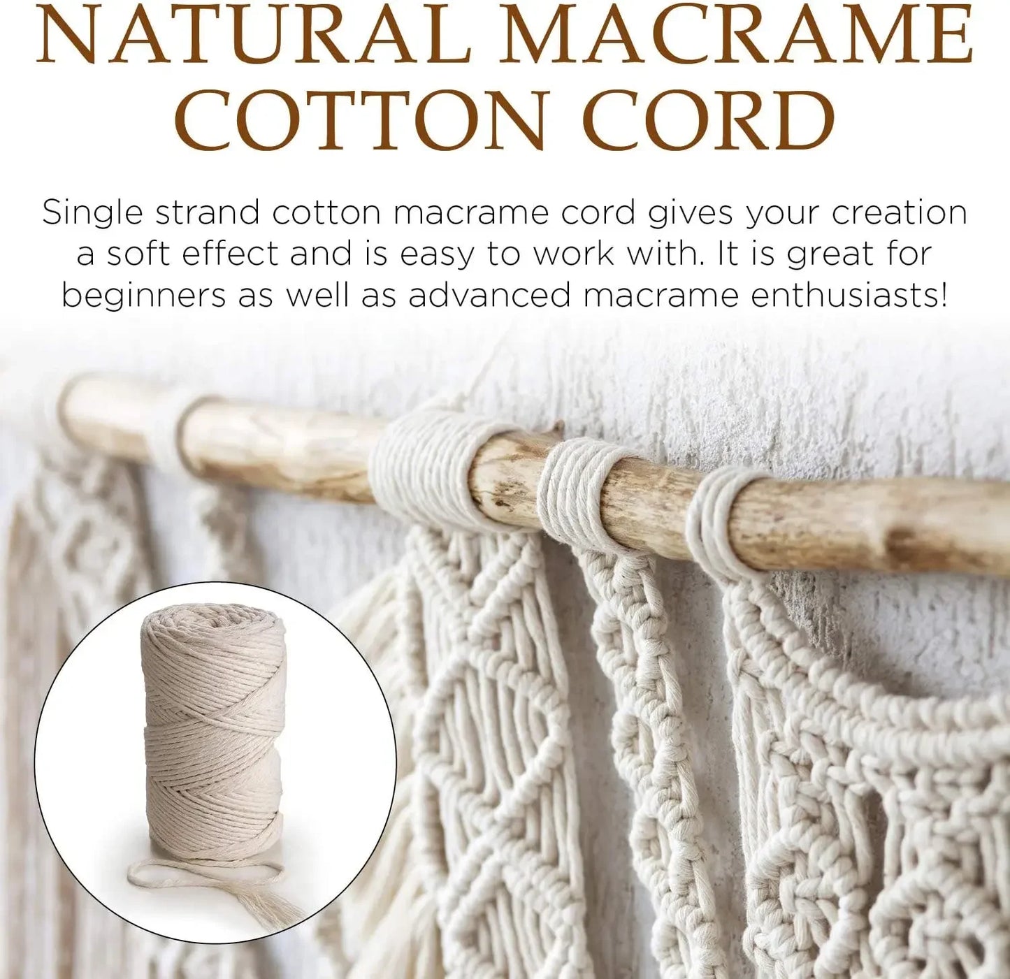 Macrame cotton cord