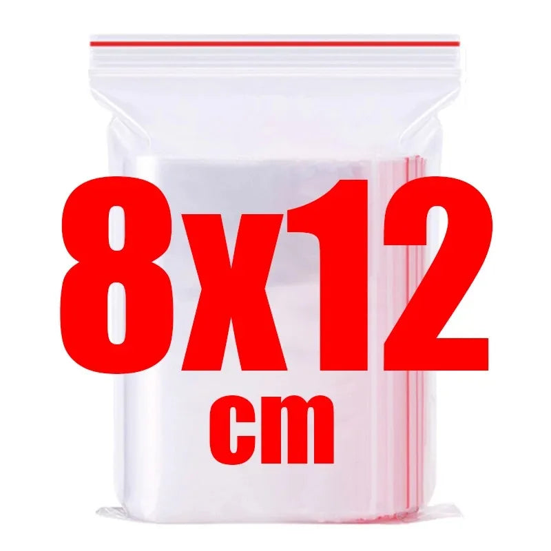 200 zip lock bags in various sizes