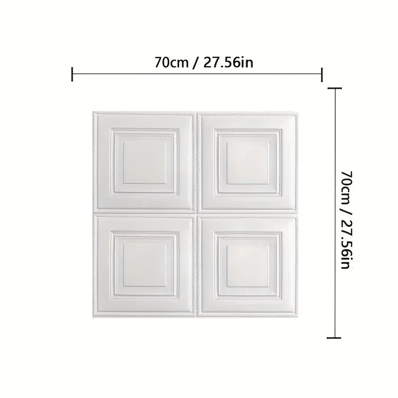Självhäftande dekor plattor 70x70cm