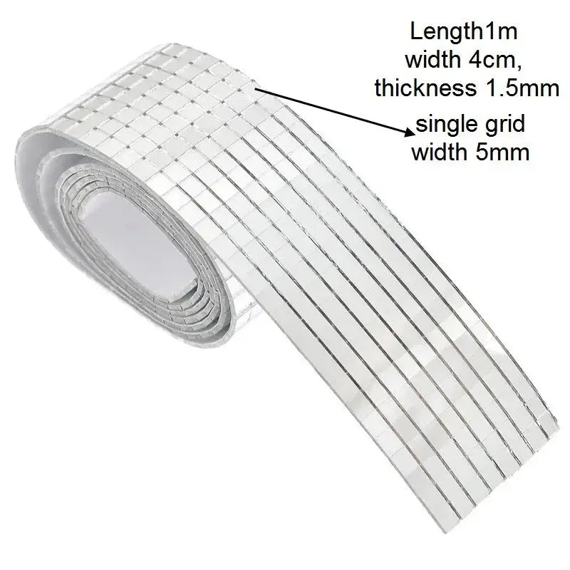 Glass mirror mosaic self-adhesive