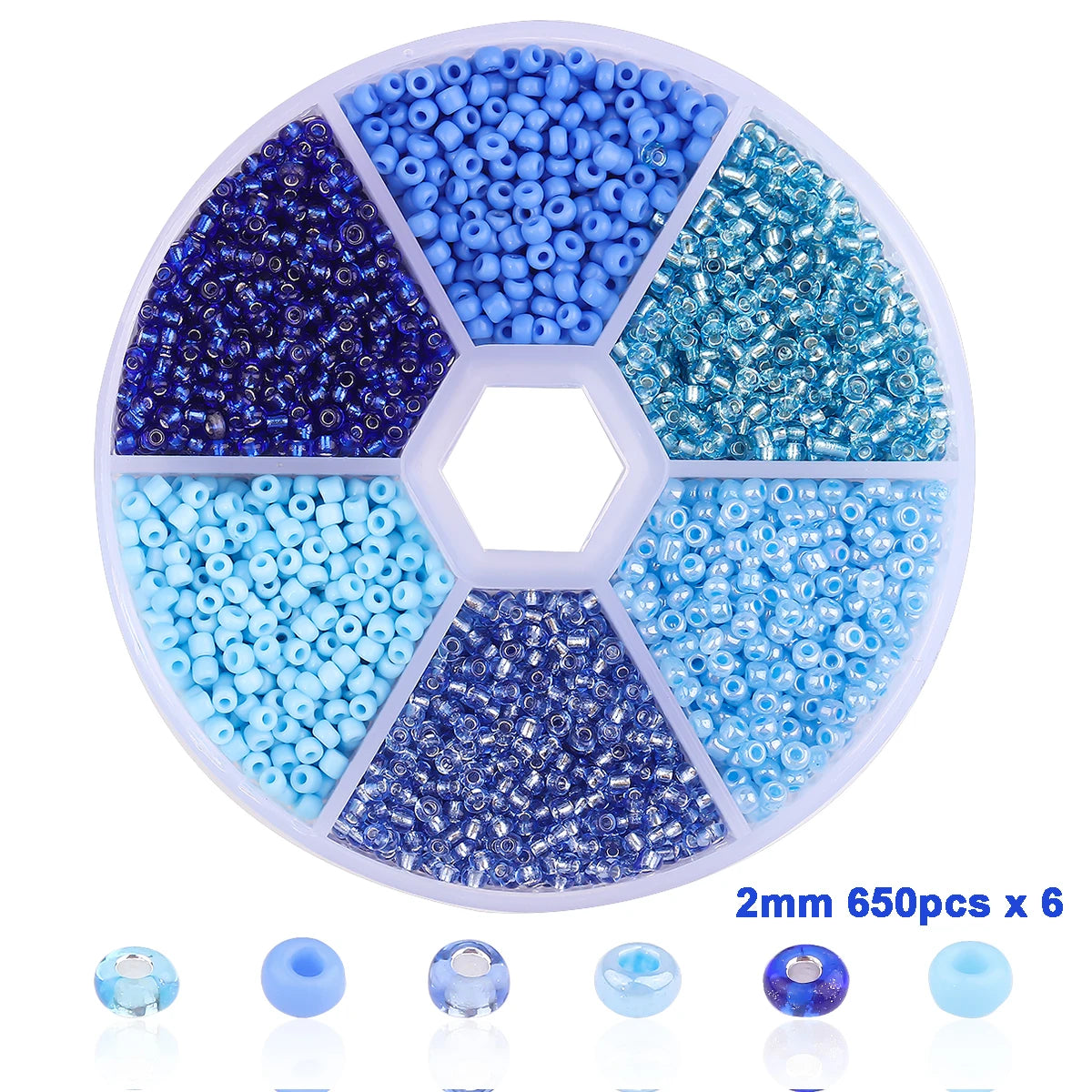 Bead box with seed beads 2mm