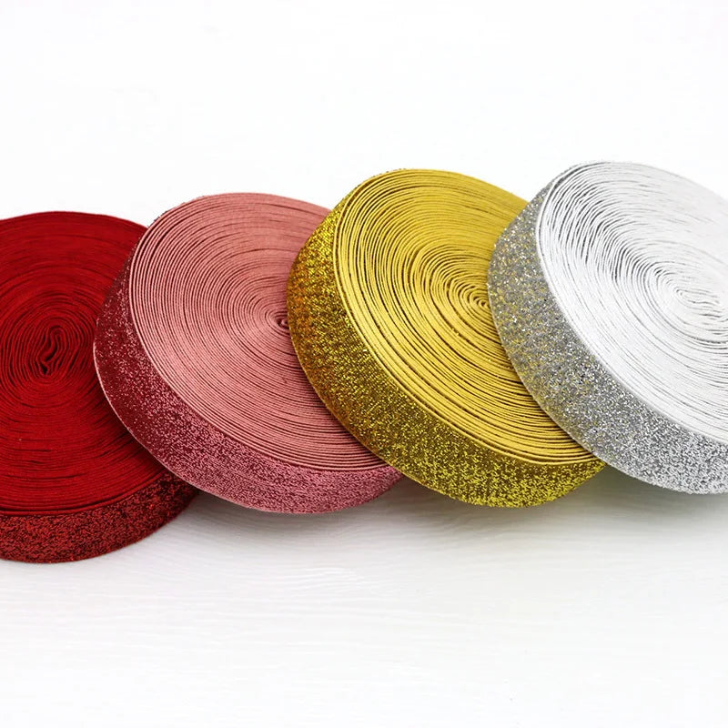 10M velvet ribbon with glitter