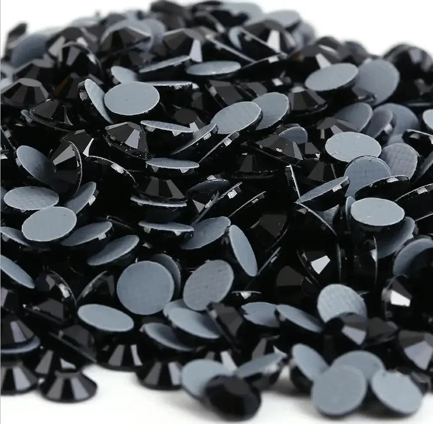 Strass stenar Svart Hot fix