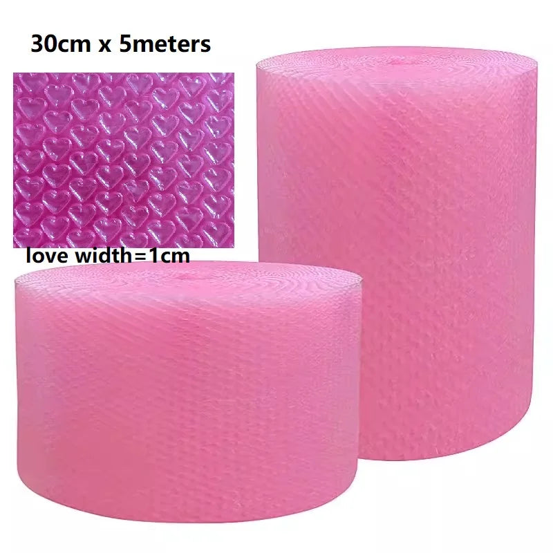 Pink Bubble Wrap with Hearts