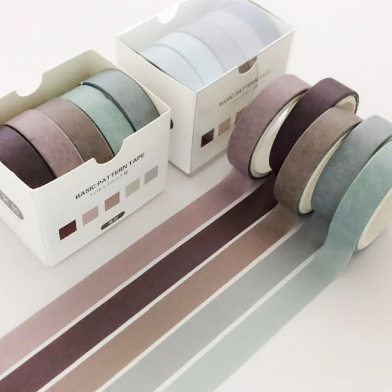 5-pack mönstrad scrapbooking tejp