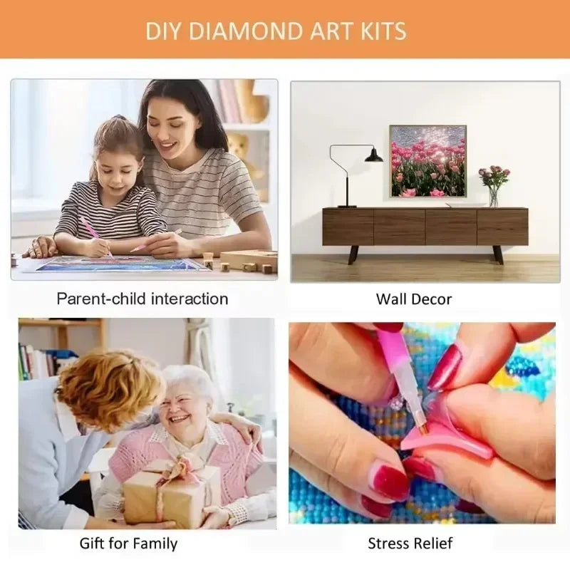 Diamant målning kvinna med änglavingar