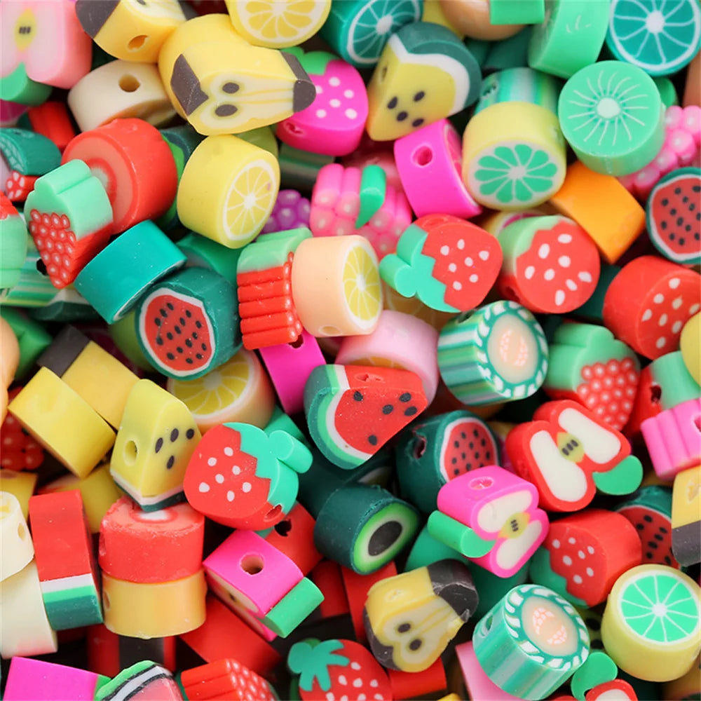 Pärlor frukt mix polymer lera