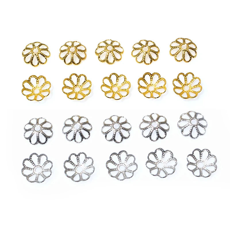 50pcs stainless steel bead caps
