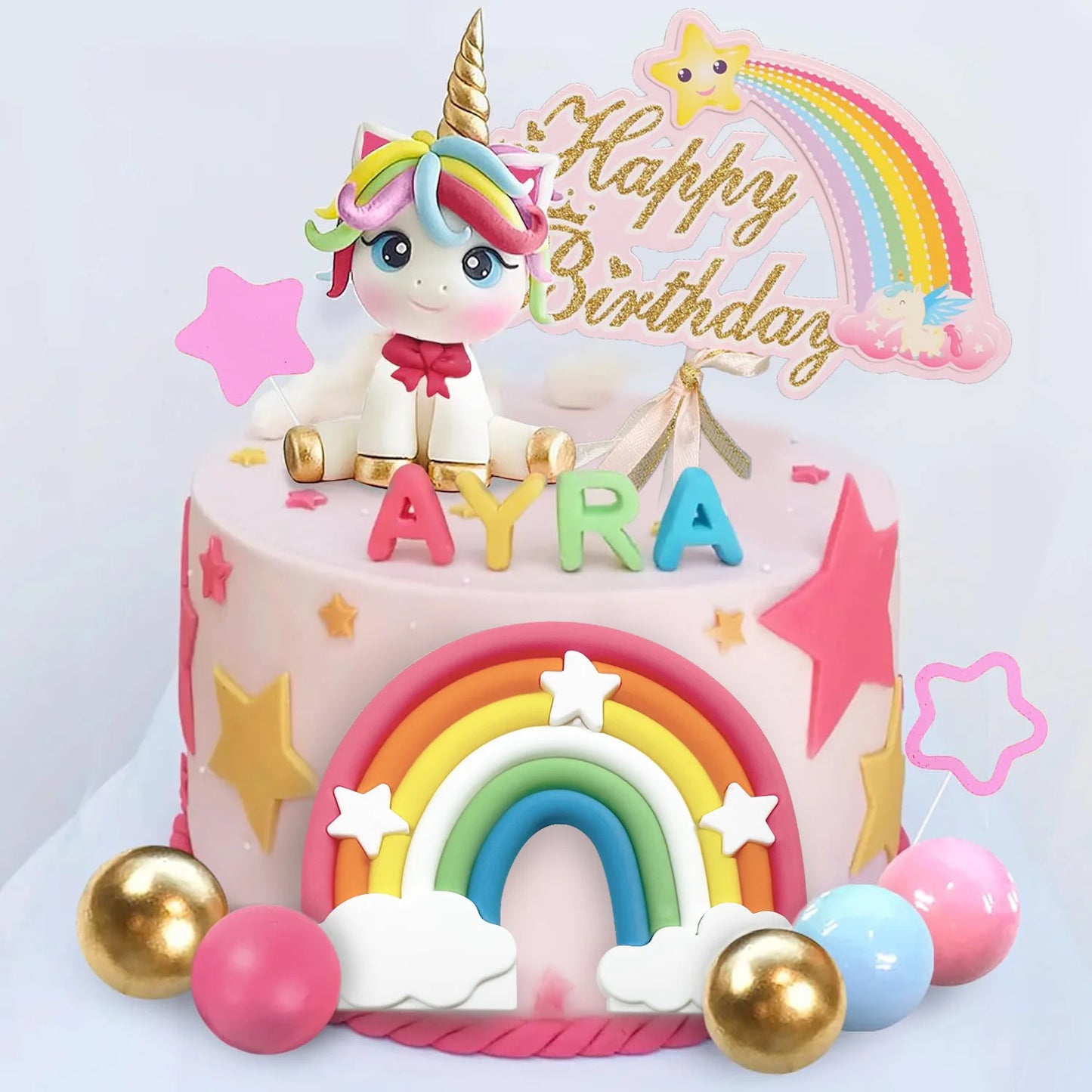 dekoration tårta unicorn