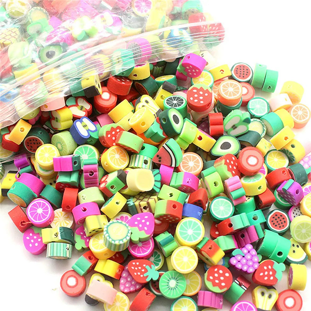 Pärlor frukt mix polymer lera