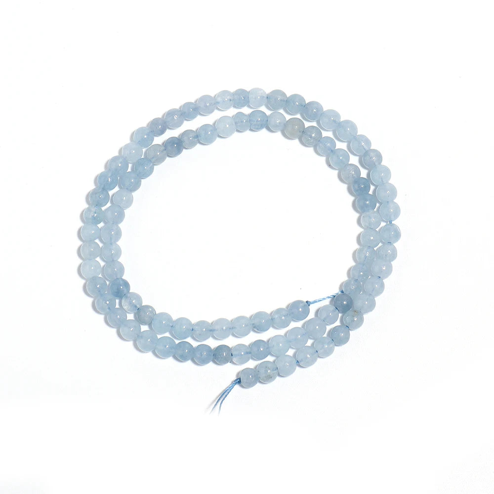 Natural Aquamarine ädelsten pärlor