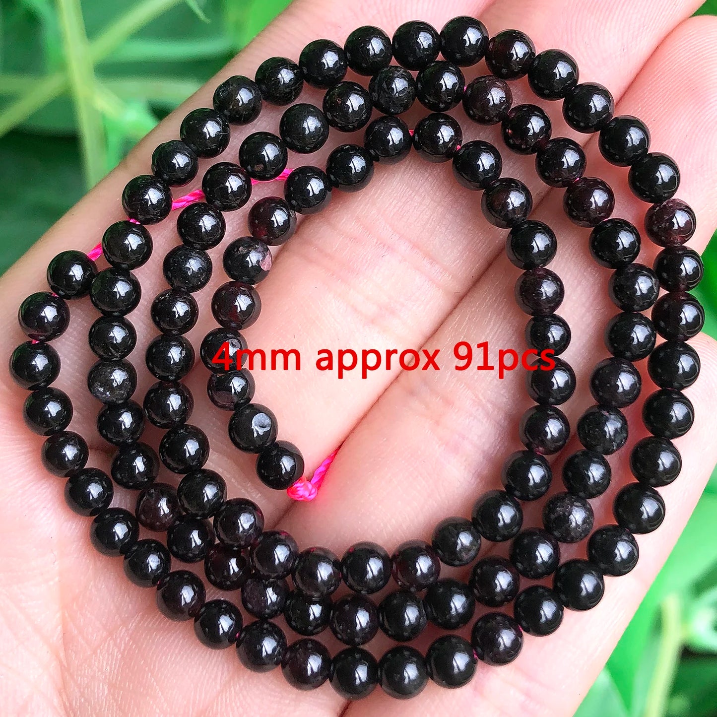 Naturel Garnet ädelsten pärlor