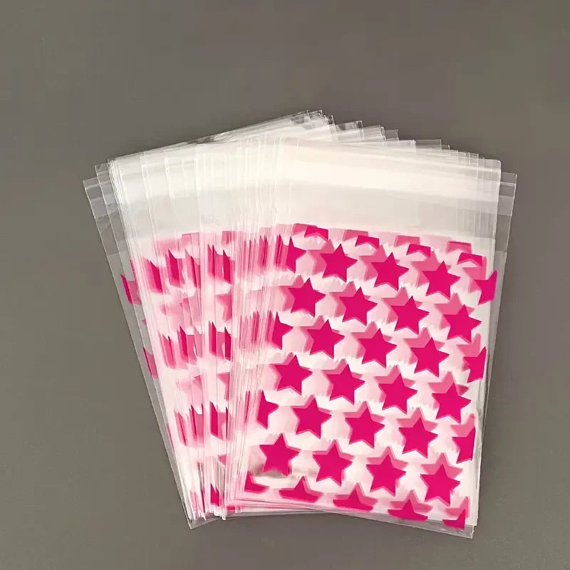 100st mönstrade cellofan påsar