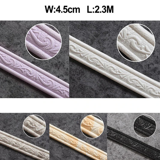 Självhäftande lister med mönster olika färger