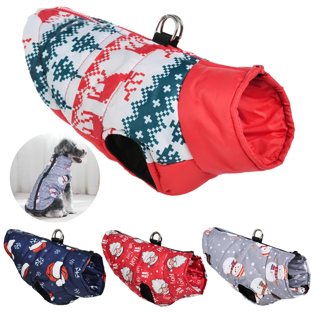 Dog jacket Christmas motif