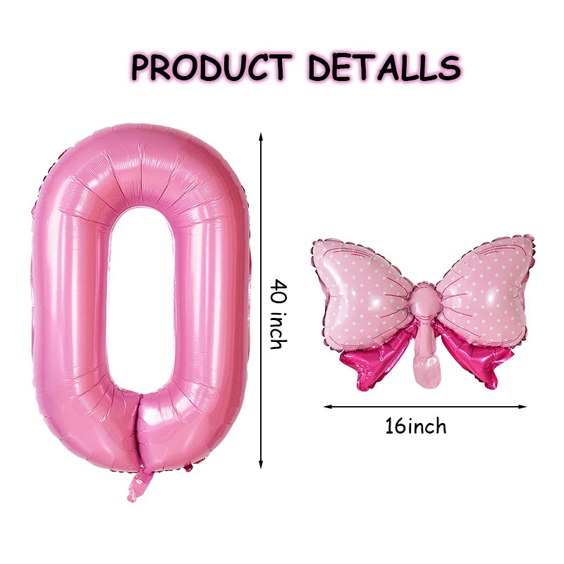 Stora ballonger Rosa med sifffror