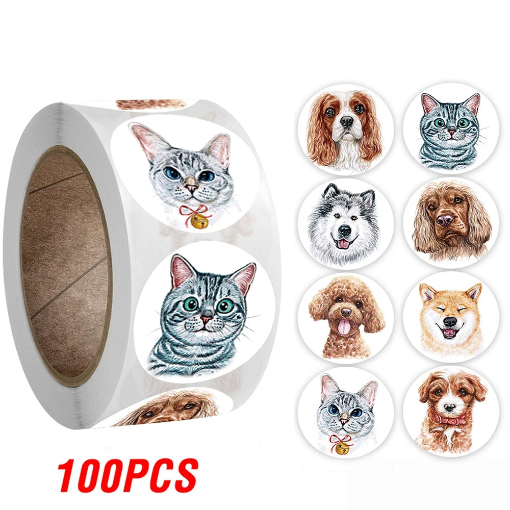 Klistermärken med katt och hund