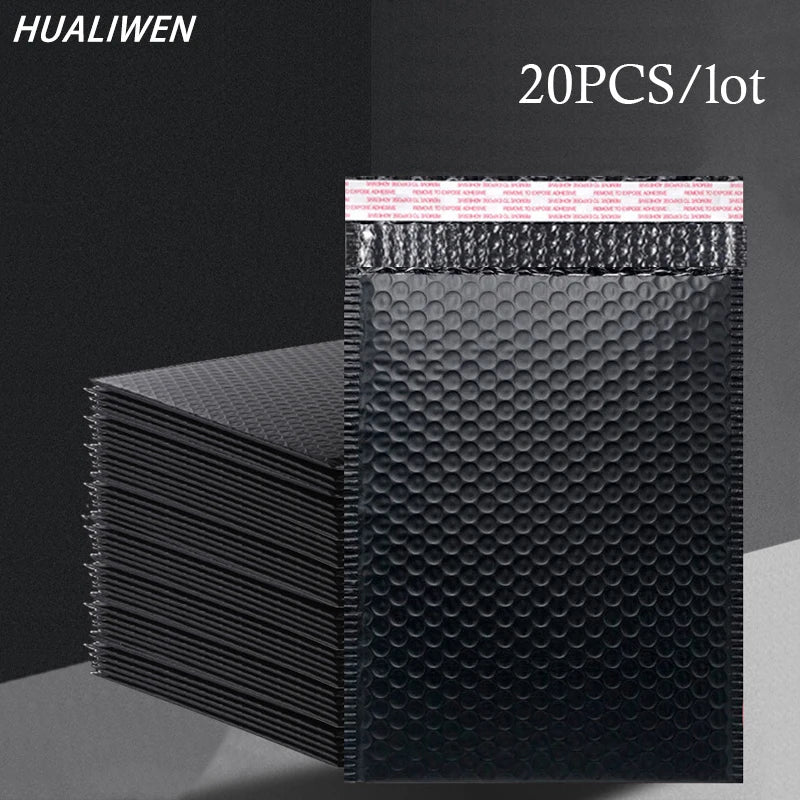 20-pack of black padded envelopes