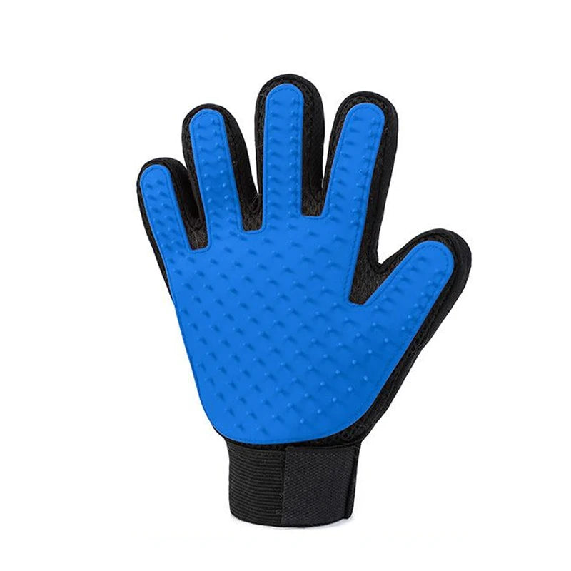 Glove brushing fur