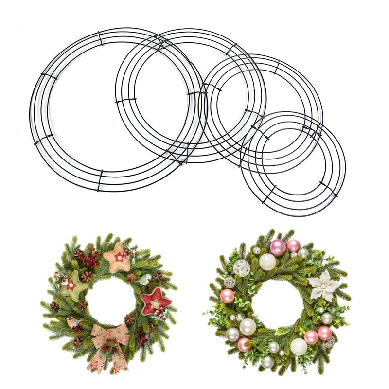 Metal rings for making wreaths