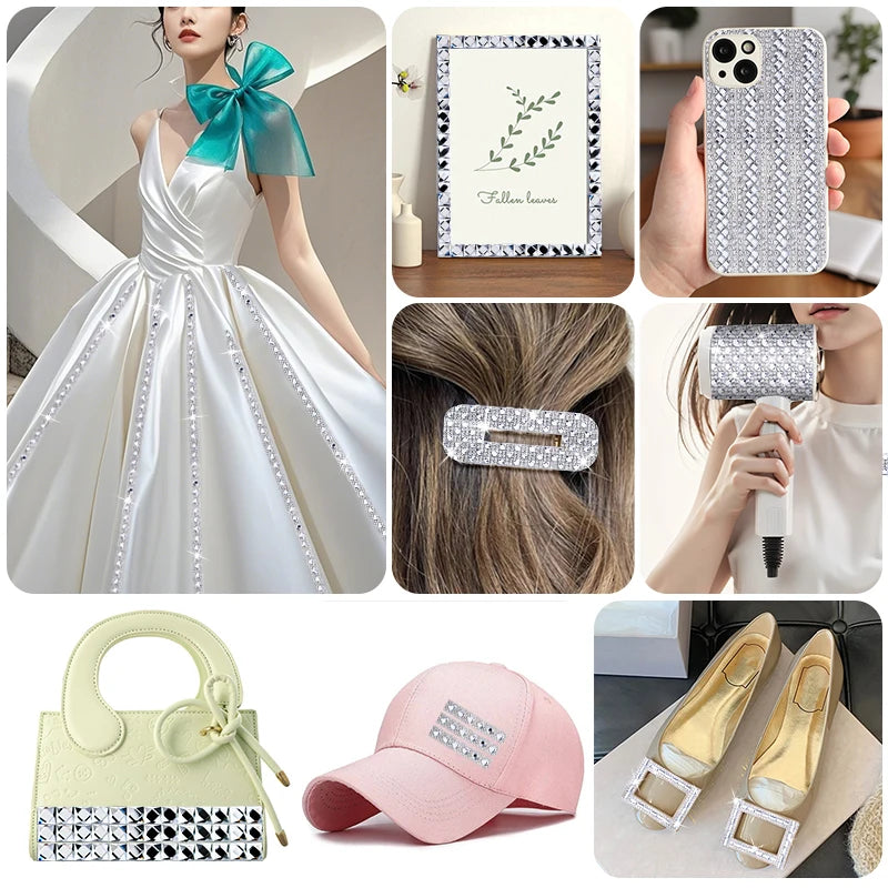 Strass tejp med strass plattor