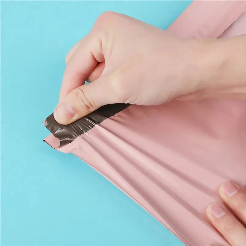 50pcs Shipping bags plastic Pink different sizes