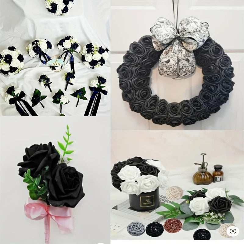 Larger foam roses