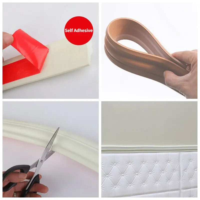 Self-adhesive strips Brown White