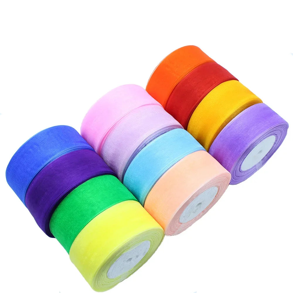 Stor rulle med Organza band
