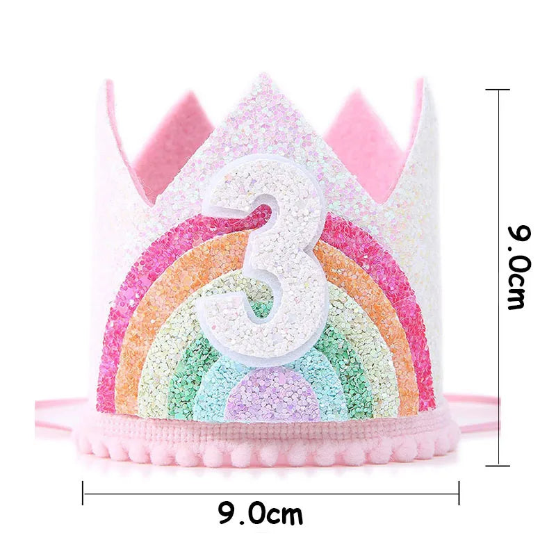 Unicorn krona till kalas barnet