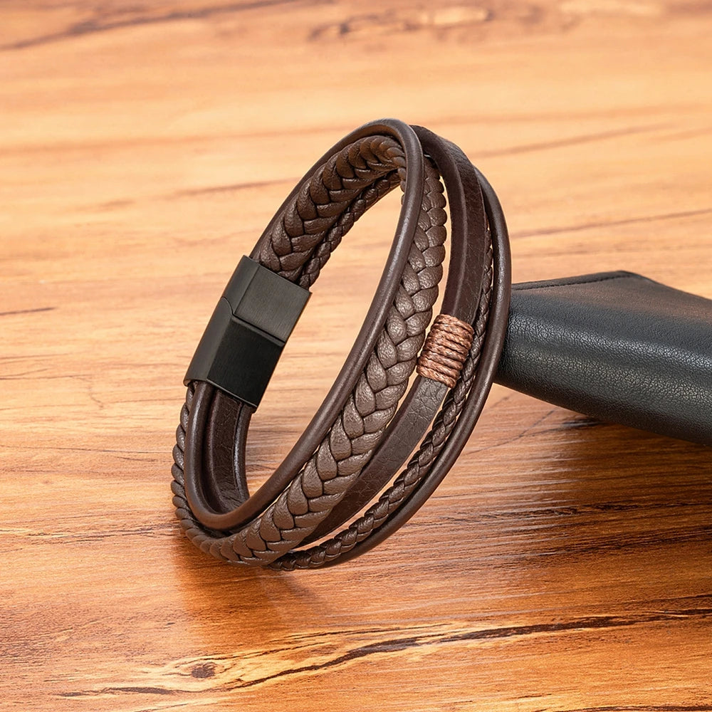 Armband flera Läder snöre
