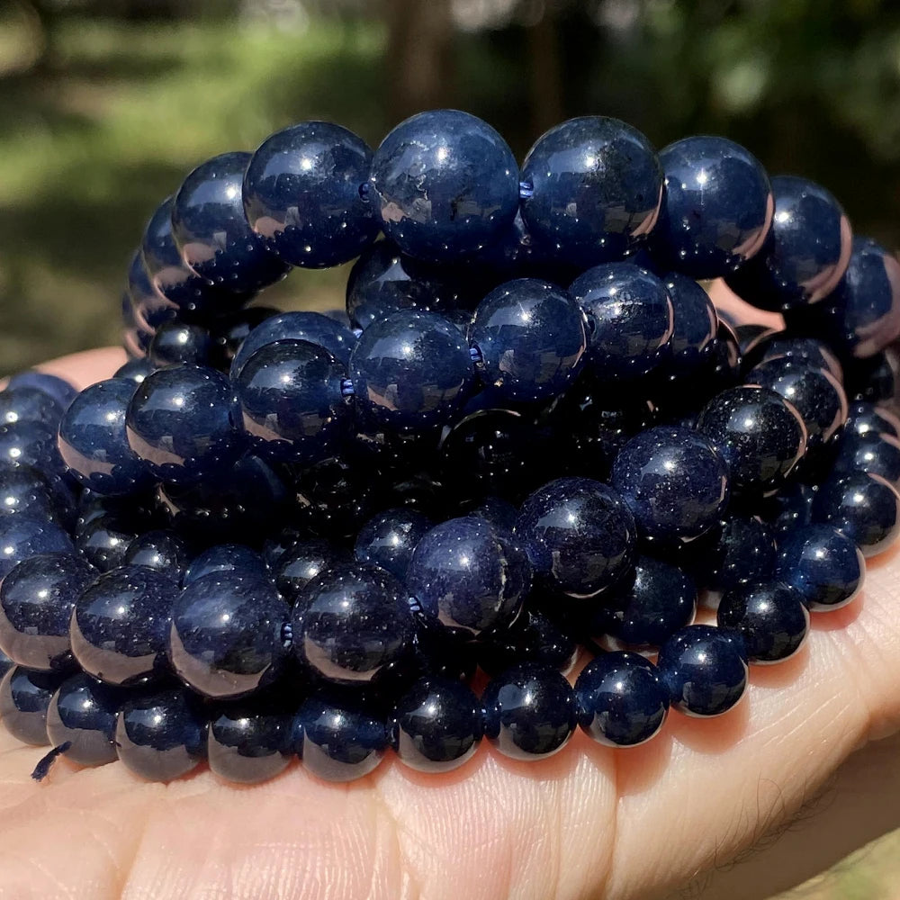 Ädelsten pärlor Natural Angelite jade i olika färger