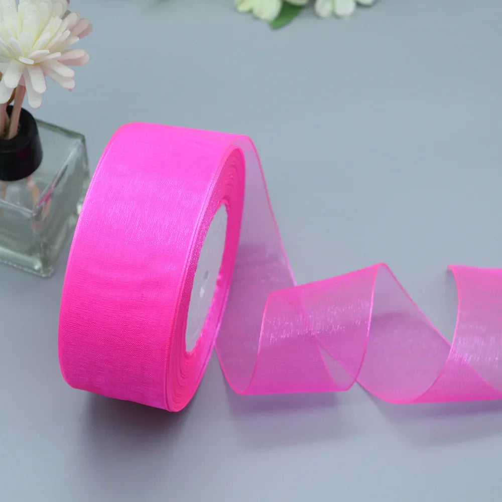 Stor rulle med Organza band