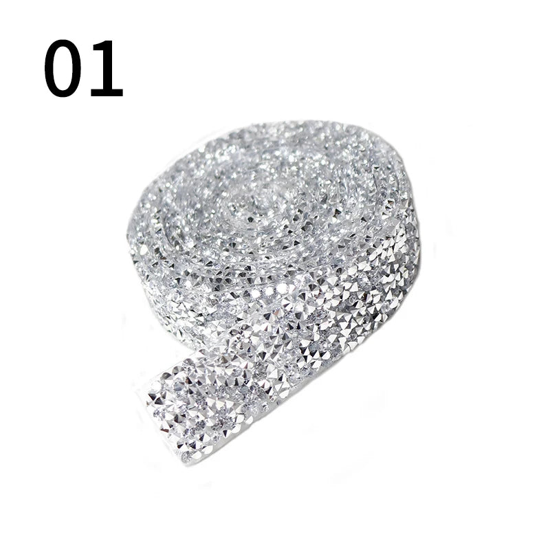 Rhinestone hot fix ribbon