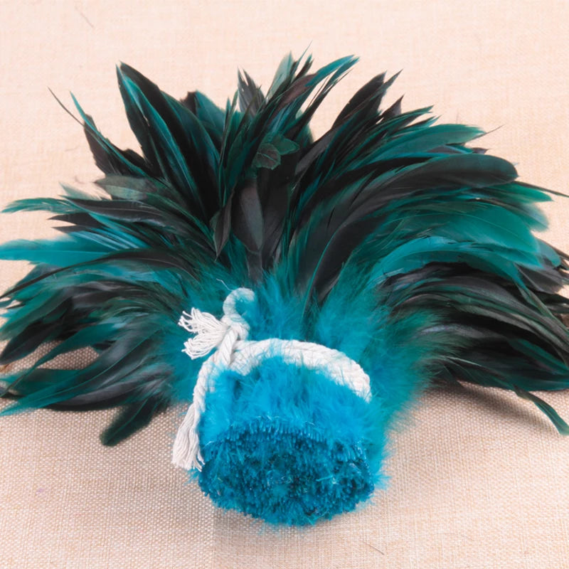 100pcs Two colored rooster feathers
