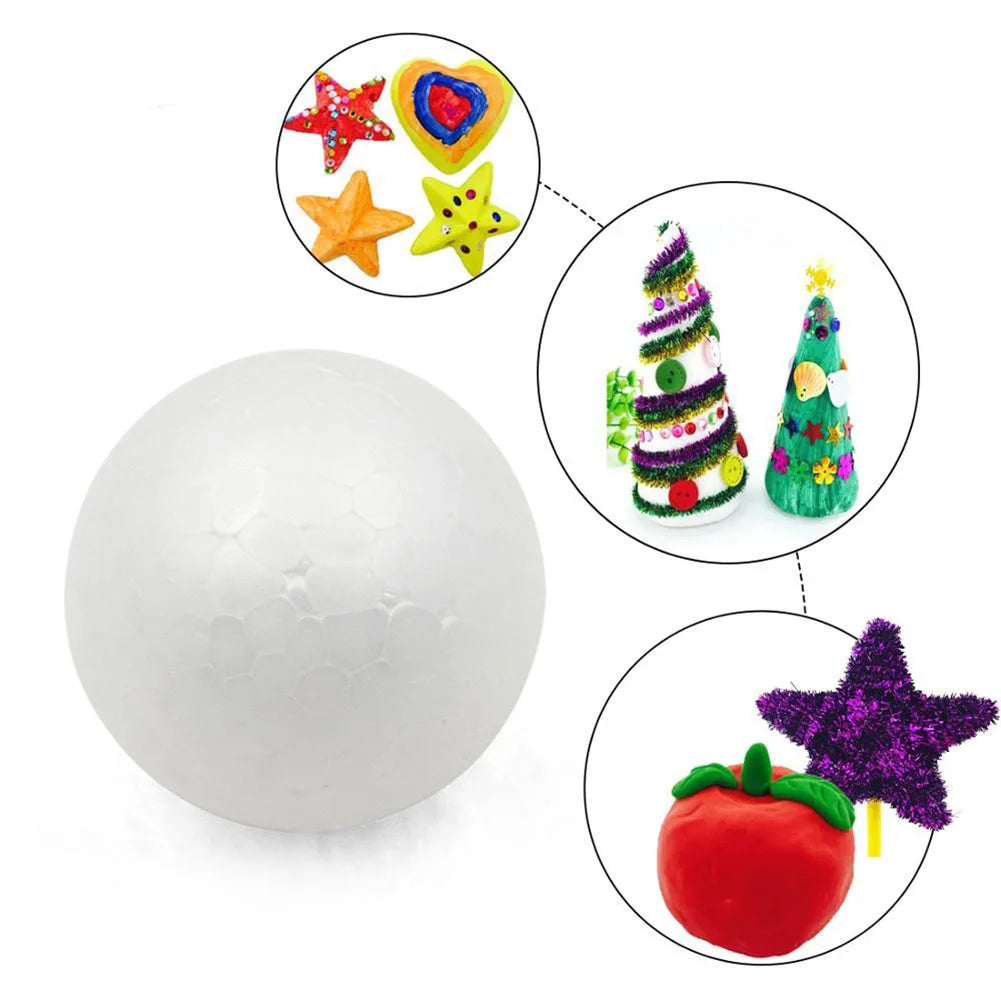 10-pack of white Styrofoam balls