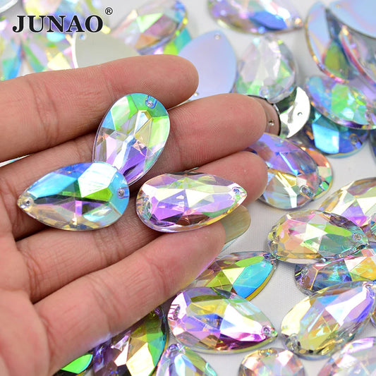 Large sew on rhinestones