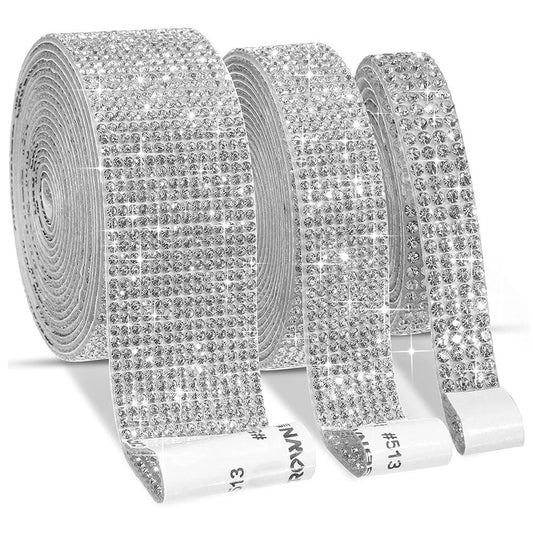 Rhinestone tape Silver Multicolor