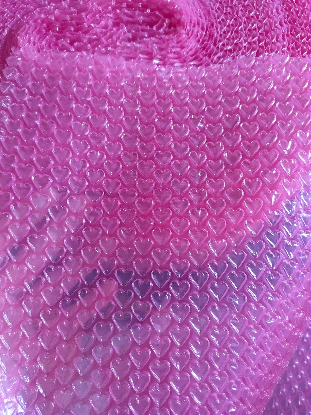 Pink Bubble Wrap with Hearts