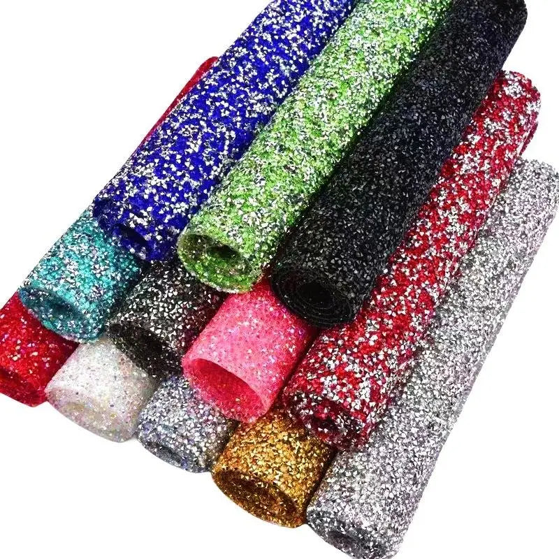 24x20cm sheet of rhinestone tape with triangular rhinestones