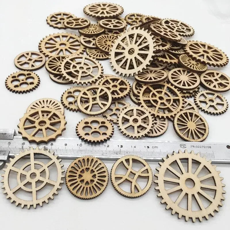 Wooden wheels in different sizes