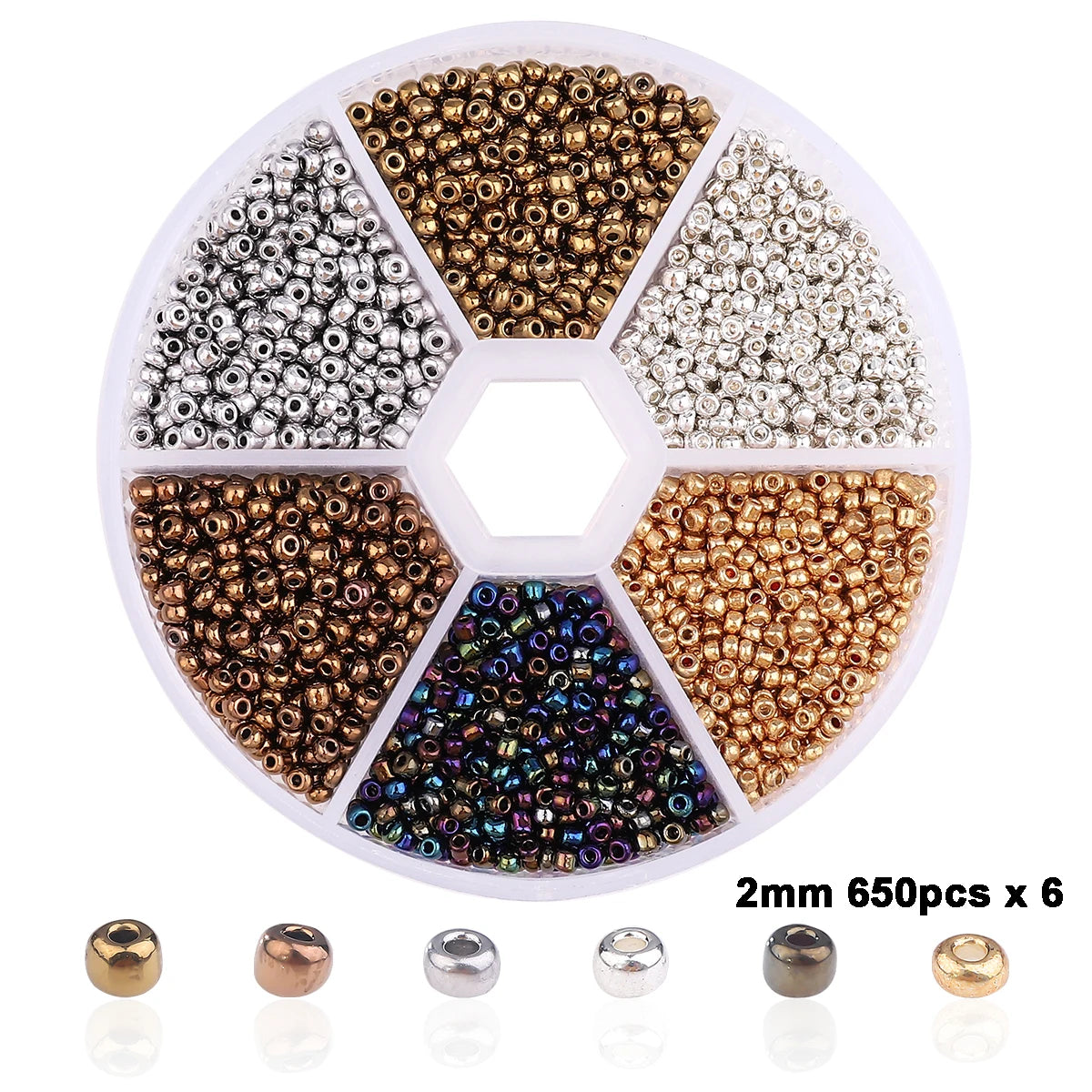 Bead box with seed beads 2mm