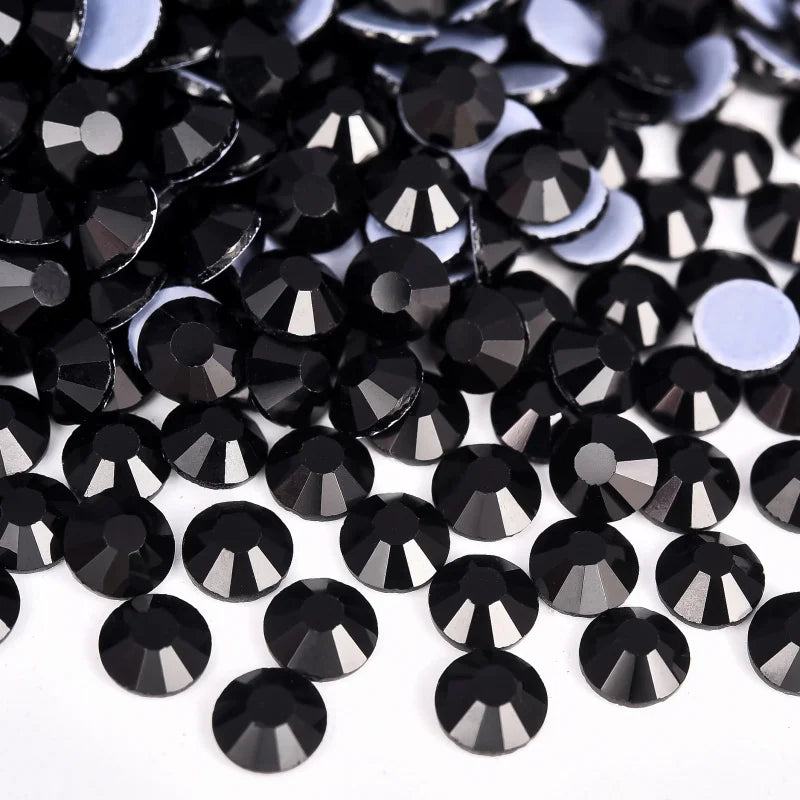 Strass stenar svart hot fix