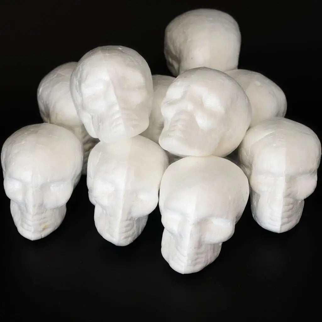 10pcs Styrofoam skulls 55mm