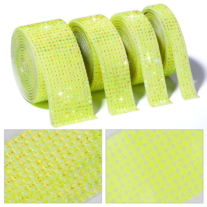 Strass tejp jelly Resin olika färger
