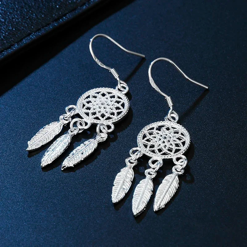 Bohemian Halsband & örhängen set i äkta silver